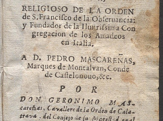 Amadeo de Portugal, en el siglo Iuan de Meneses de Silva, religioso de la Orden de S. Francisco... y