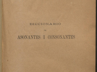 Diccionario de asonantes i consonantes /| Reprod. digital.