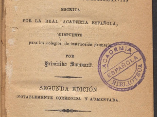 Epítome de la gramática castellana escrita por la Real Academia Española /| Reprod. digital.