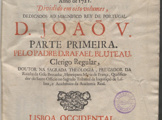 Supplemento ao vocabulario portuguez, e latino, que acabou de sahir a luz anno de 1721| : dividido em oito volumes /| Reprod. digital.