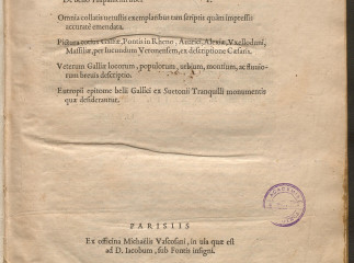 C. Iulii Caesaris Rerum ab se gestarum commentarii| : De bello Gallico libri VIII. De bello ciuili P