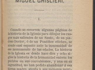 Miguel Ghislieri| : leyenda del siglo XVI.| Reprod. digital.