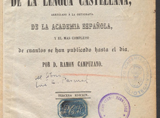 Diccionario manual de la lengua castellana, arreglado á la ortografía de la Academia Española, y el 