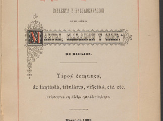 La Minerva Extremeña| : imprenta y encuadernacion de los señores Maruri, Claramon y Comp. de Badajoz