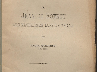 Jean de Rotrou als nachahmer Lope de Vega's /| Reprod. digital.