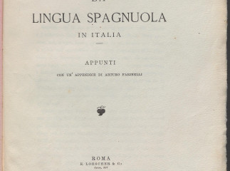 La lingua spagnuola in Italia| : appunti /| Reprod. digital.