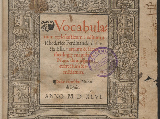 Vocabularium ecclesiasticum /| Reprod. digital.