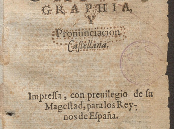 Orthographia, y Pronunciacion Castellana.| Reprod. digital.