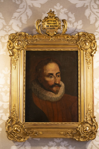Retrato de Cervantes en la sala de pastas