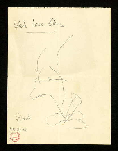 Boceto de Dalí (Legado Melchor Fernández Almagro)