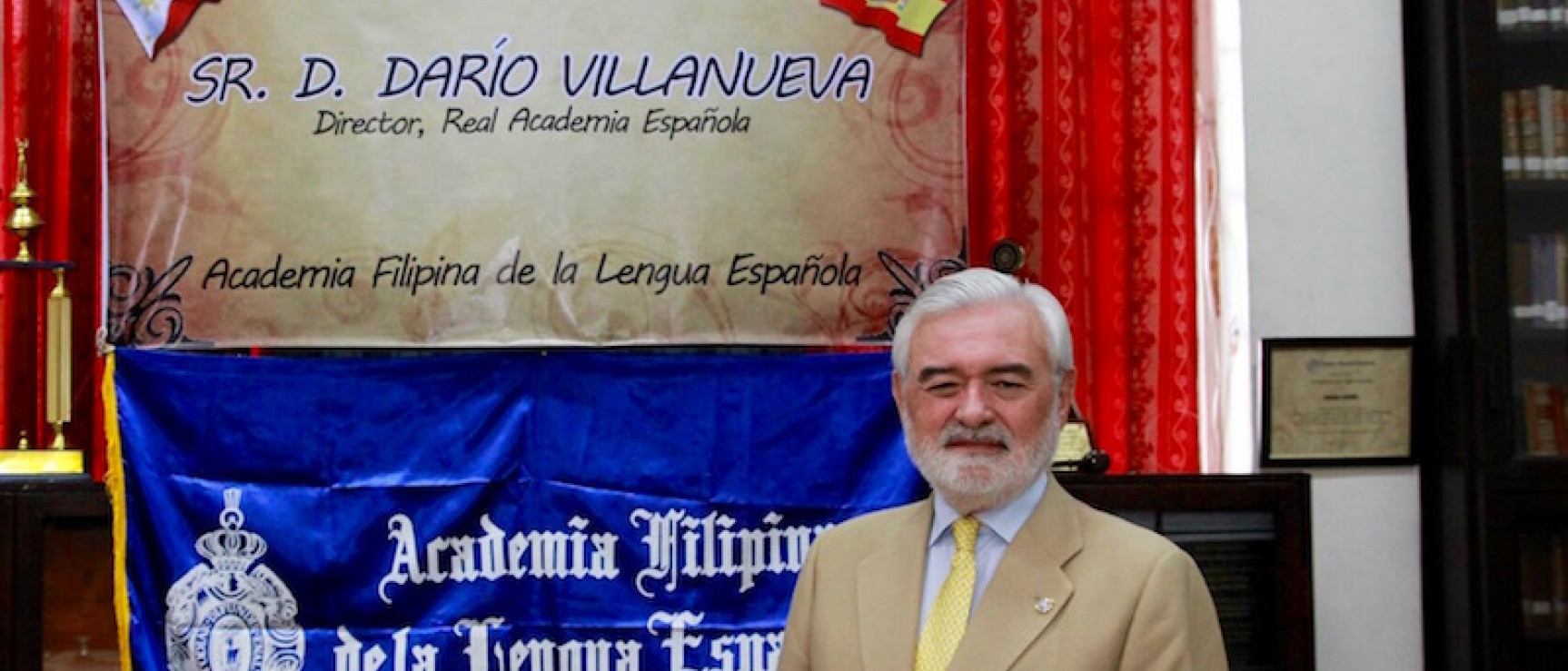 Darío Villanueva, en la sede de la Academia Filipina de la Lengua Española.