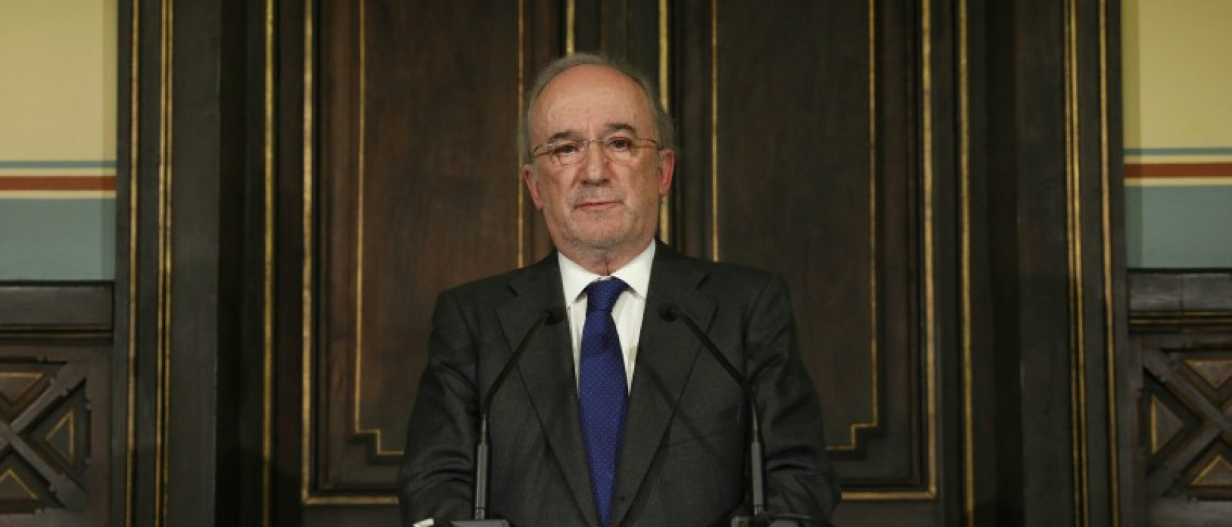 Santiago Muñoz Machado durante la rueda de prensa tras ser nombrado director.