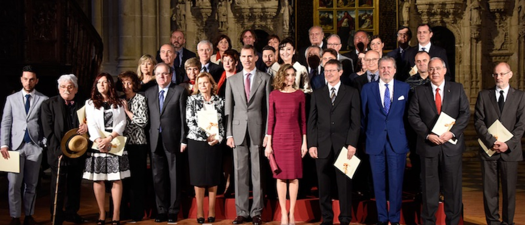 Los galardonados con los Premios Nacionales de Cultura posan junto a los reyes de España. Foto: Ministerio de Cultura.