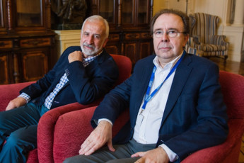 Pedro Álvarez de Miranda y Salvador Gutiérrez. Foto: UIMP.
