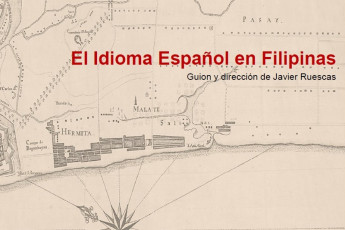 Cartel del documental «El idioma español en Filipinas».