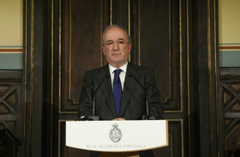 Santiago Muñoz Machado durante la rueda de prensa tras ser nombrado director.