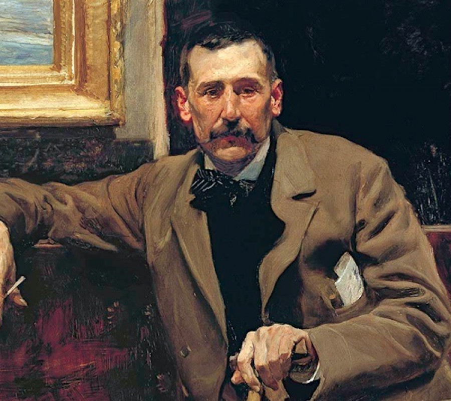 Benito Pérez Galdós, retratado por Joaquín Sorolla (1894).