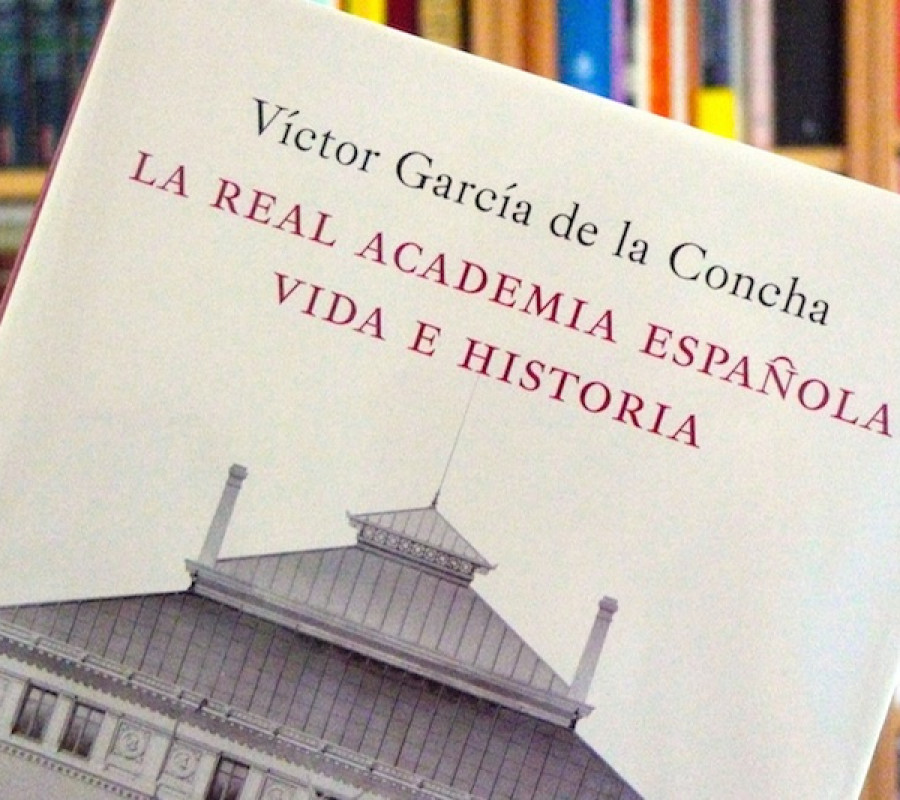 «La RAE. Vida e historia». Detalle de la portada.