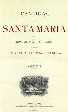 Portada del facsímil de «Cantigas de Santa María», de Alfonso el Sabio, 1990