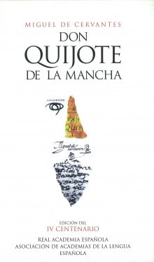 Portada de la edición conmemorativa del «Quijote», de Miguel de Cervantes, 2004