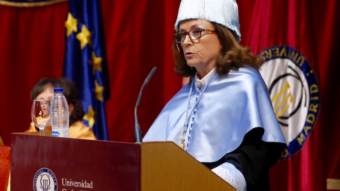 Aurora Egido dedicó su discurso a Cervantes y las humanidades. Foto: Francisco Gómez.