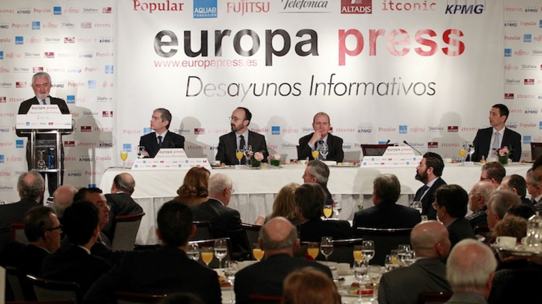 Darío Villanueva en los desayunos de Europa Press.