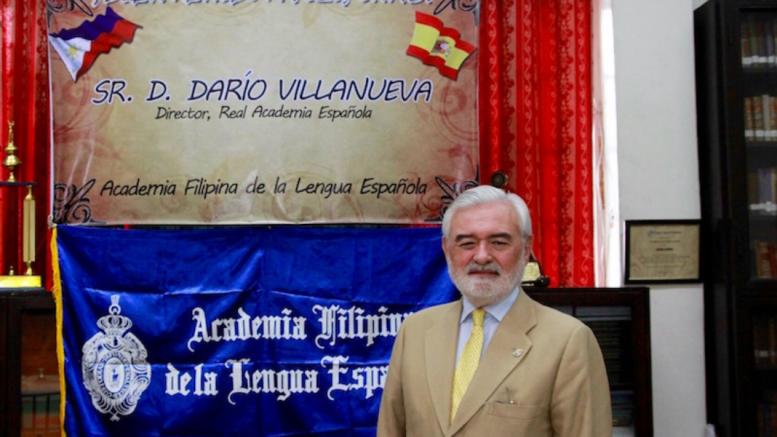 Darío Villanueva, en la sede de la Academia Filipina de la Lengua Española.