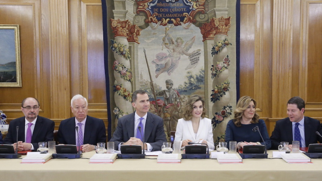 Los reyes de España han presidido el pleno de la Comisión Nacional. Foto: © Casa de S.M. el Rey.