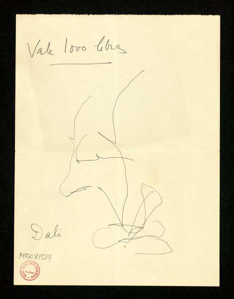 Boceto de Dalí (Legado Melchor Fernández Almagro)